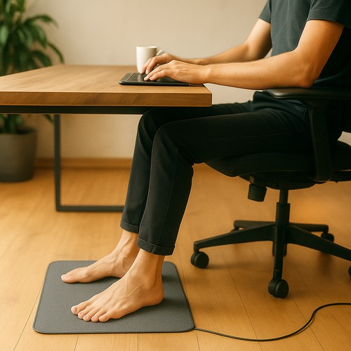 grounding mat onder je bureau